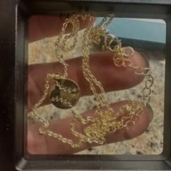 Neiman Marcus 14k Gold Plated Baseball Pendant Necklace - Picture 4 of 6